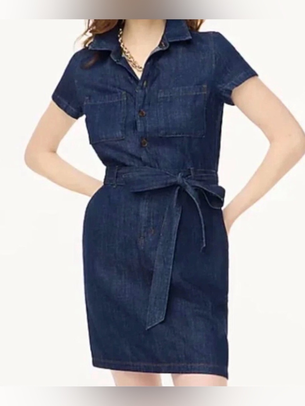 JCrew soft cotton Denim shirt Dress